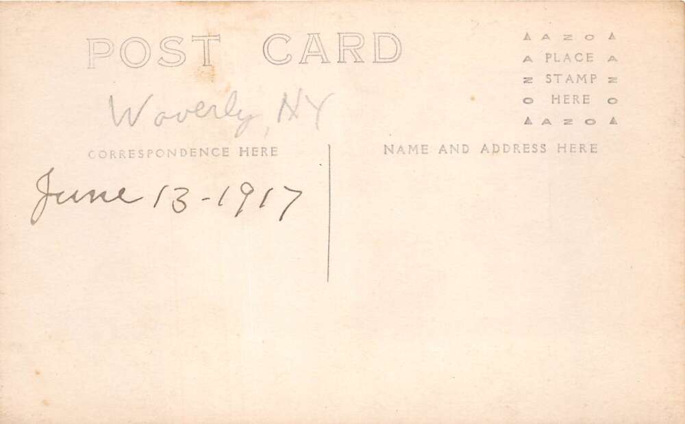 Waverly New York View from the Iron Kettle Bridge Real Photo Postcard AA109974 - Image 2