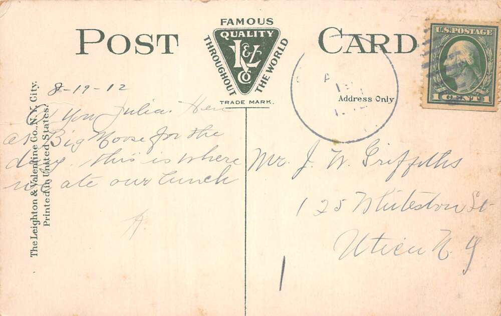 Big Moose New York Hotel Glenmore Open Camp Vintage Postcard AA110095 - Image 2