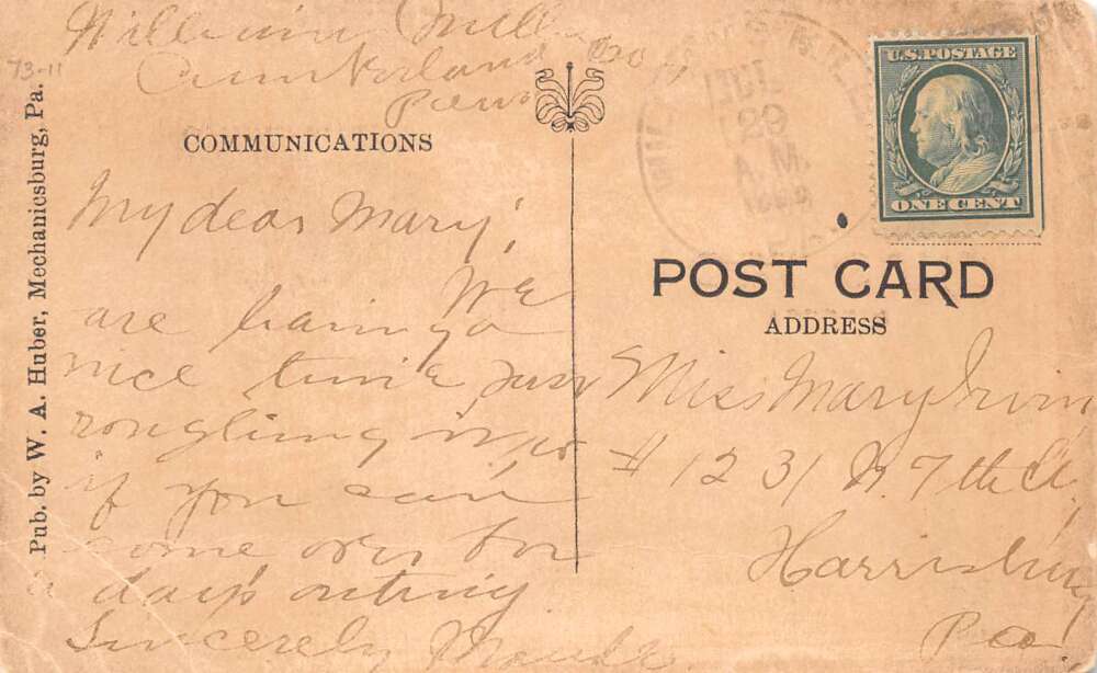 Williams Grove Pennsylvania Bridge at the Spring Vintage Postcard AA110121 - Image 2