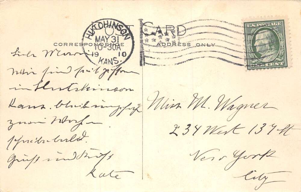 Arkansas City Kansas A Frontier Home Vintage Postcard AA110302 - Image 2