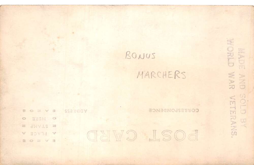 Washington DC Men overlooking Bonus Army Camp Real Photo Postcard AA110320 - Image 2