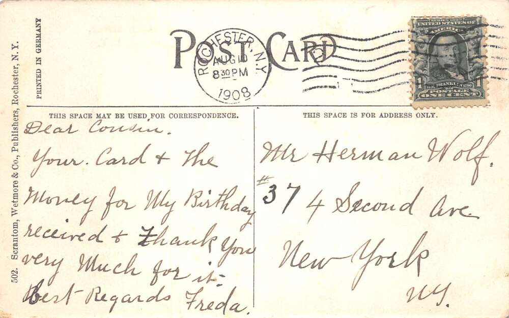 Rochester New York Glen House Steamboat Landing Vintage Postcard AA110453 - Image 2