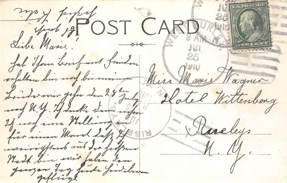 West Hurley New York Corner of Main and Honey Street Vintage Postcard AA110456 - Image 2