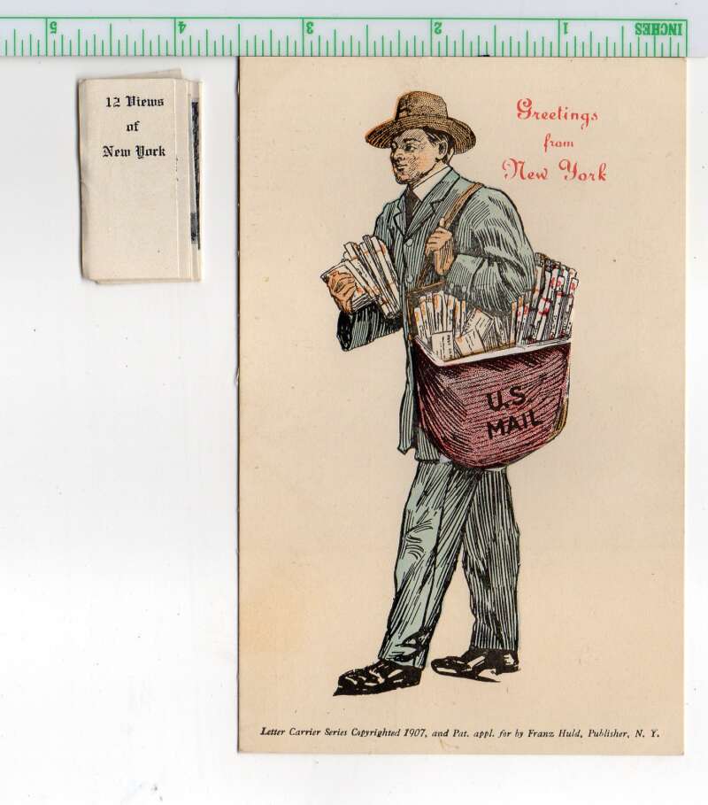 New York City 12 Views Mini Fold Out Mail Man Novelty Postcard AA110641 - Image 4