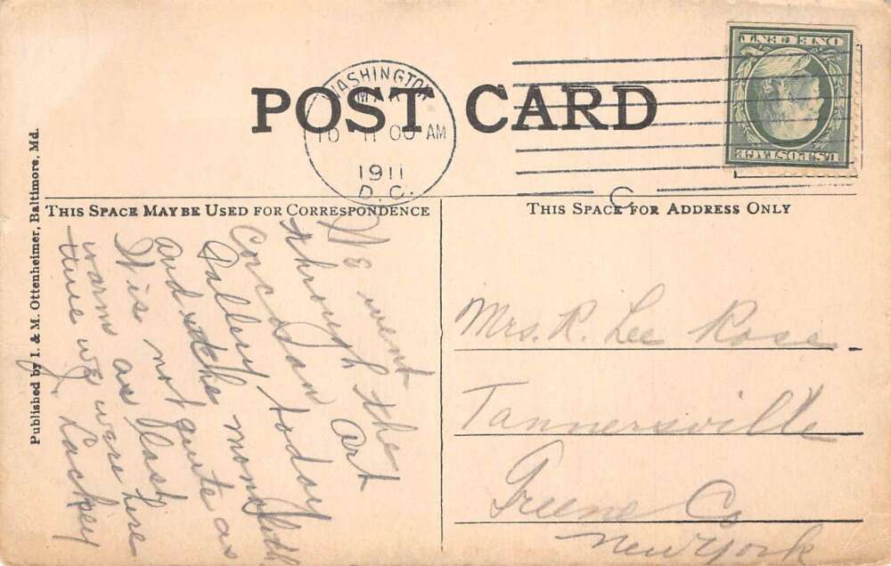 Washington DC Metropolitan Church Vintage Postcard AA110734 - Image 2