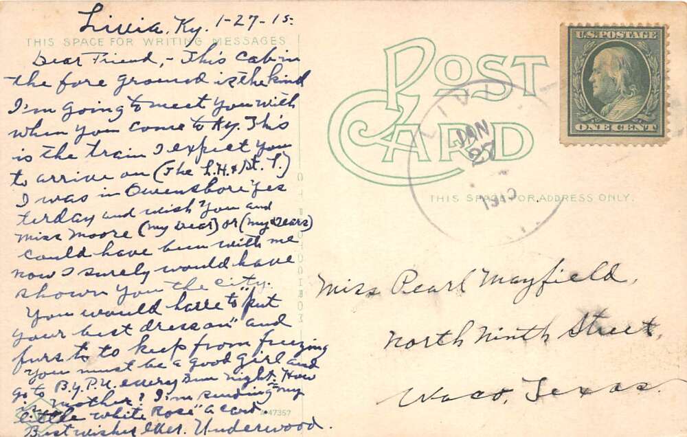 Owensboro Kentucky Union Train Station at Night Vintage Postcard AA110763 - Image 2