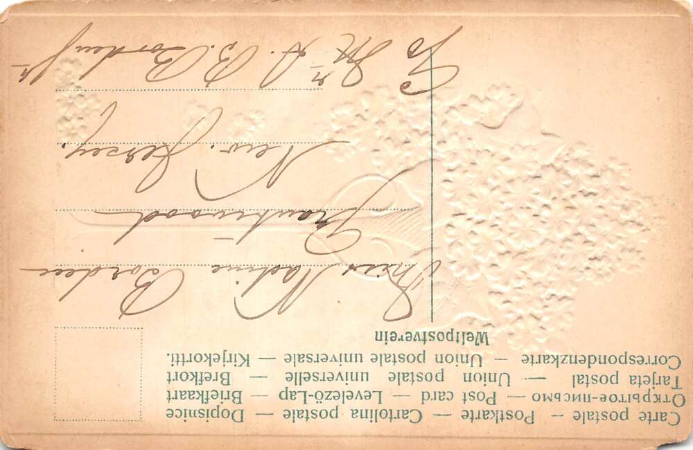 Glen Echo Maryland 1907 Greetings Glitter Vintage Postcard AA110764 - Image 2