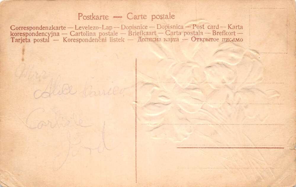 Linton Indiana Greetings Iris Flowers Vintage Postcard AA110790 - Image 2