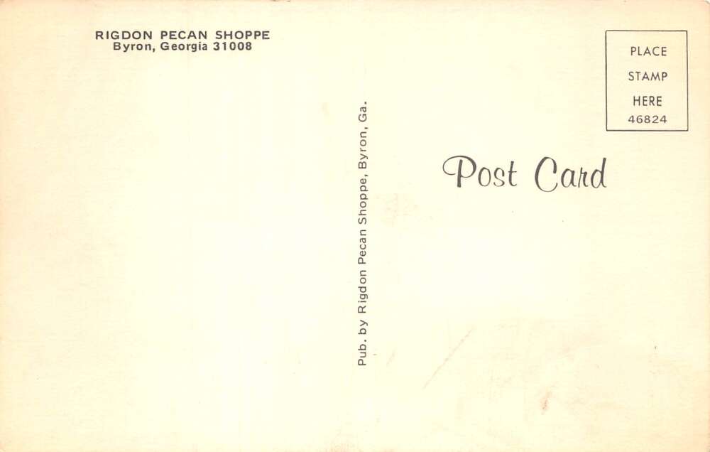 Byron Georgia Rigdon Peca Shoppe Texaco Vintage Postcard AA111360 - Image 2