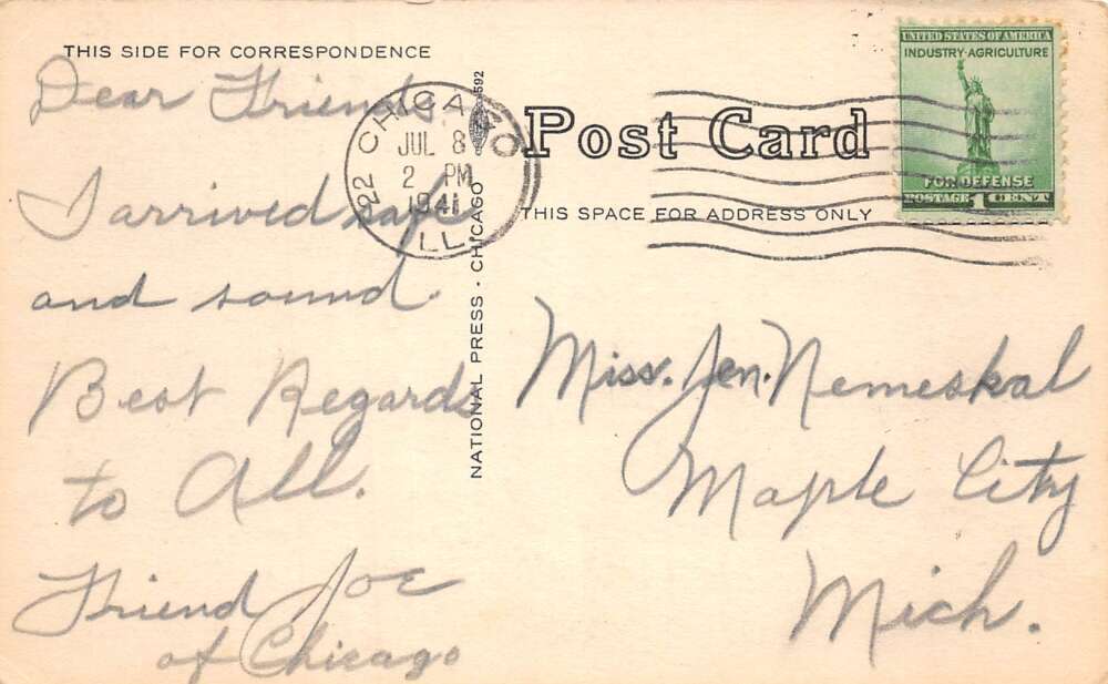 Fox River Grove Illinois Heidelberg Cafe and Lounge Vintage Postcard AA111380 - Image 2