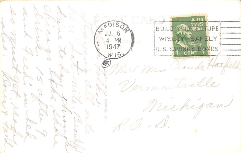 Pewaukee Wisconsin Street Scene Real Photo Vintage Postcard AA111384 - Image 2