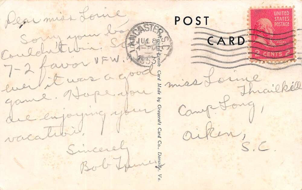 Lancaster South Carolina Confederate Monument, B/W Photo Print, PC U26628 - Image 2