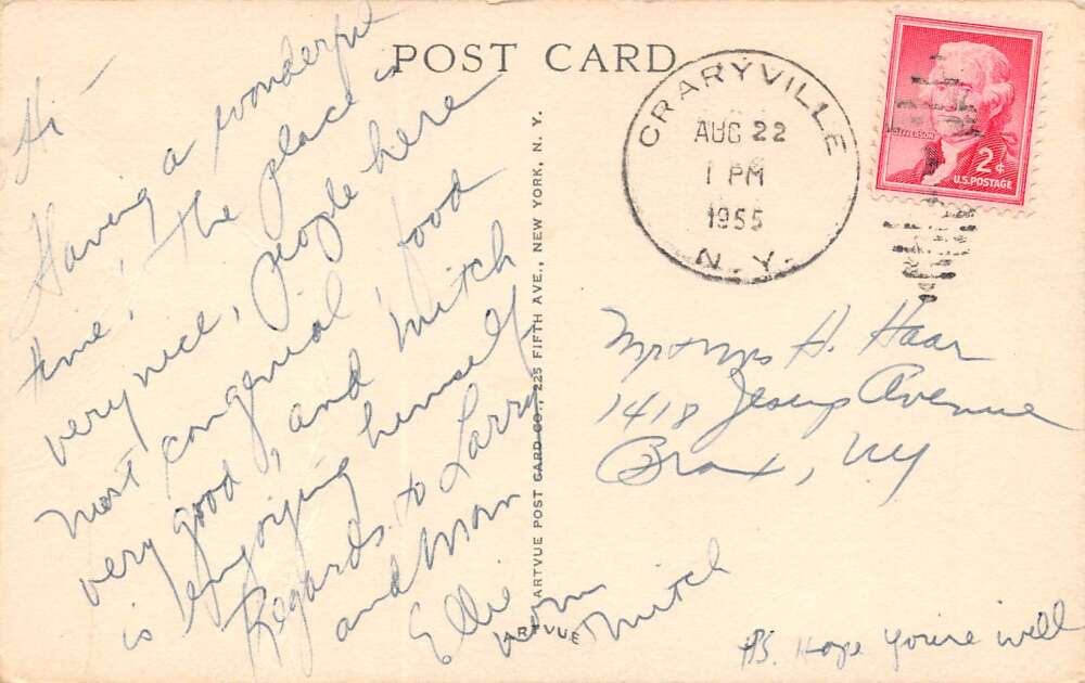 Craryville New York Sun Pavilion, Copake Country Club, Vintage Postcard U26639 - Image 2