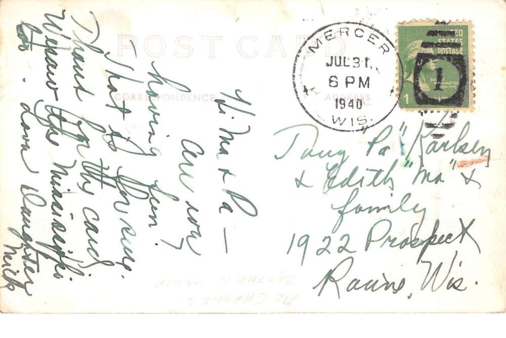 Mercer Wisconsin Billys Bar Interior Al Capones Brother Real Photo PC AA111497 - Image 2