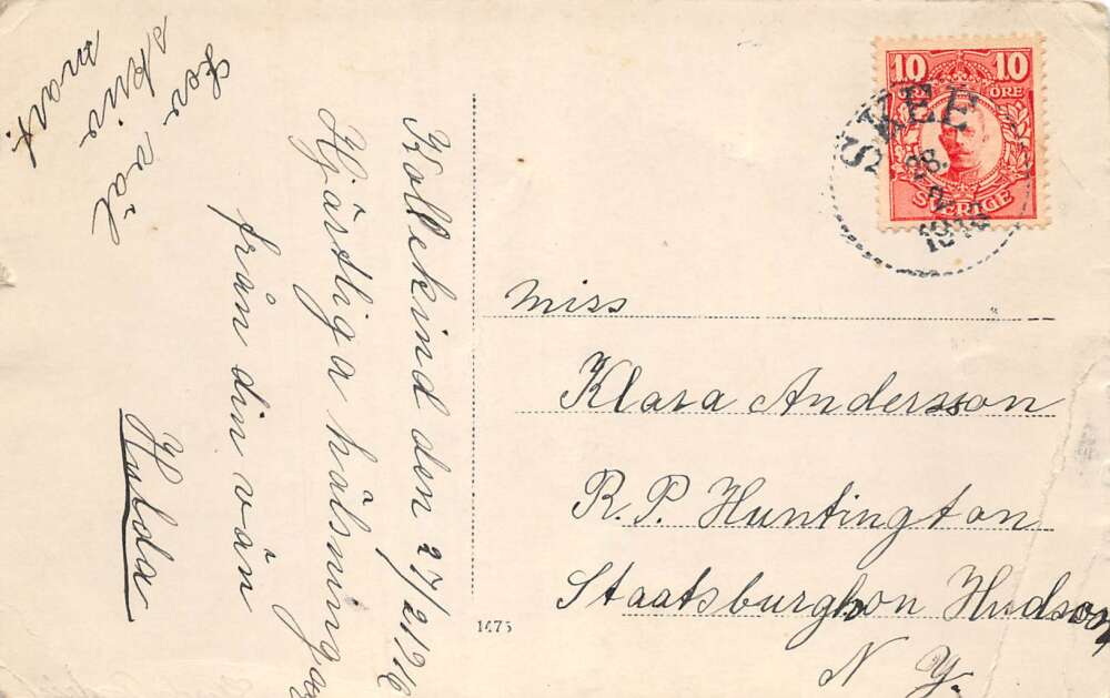 Stromstad Sweden Bryggan Street Scene Real Photo Postcard AA111514 - Image 2