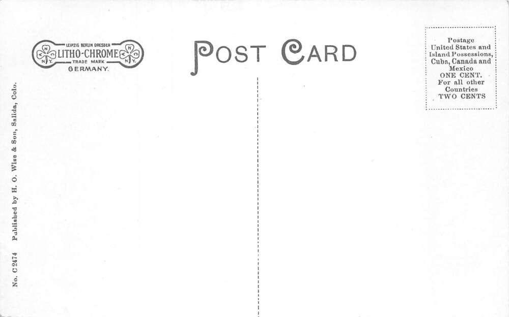 Salida Colorado Bridge Across Arkansas River Train Station Postcard AA111595 - Image 2