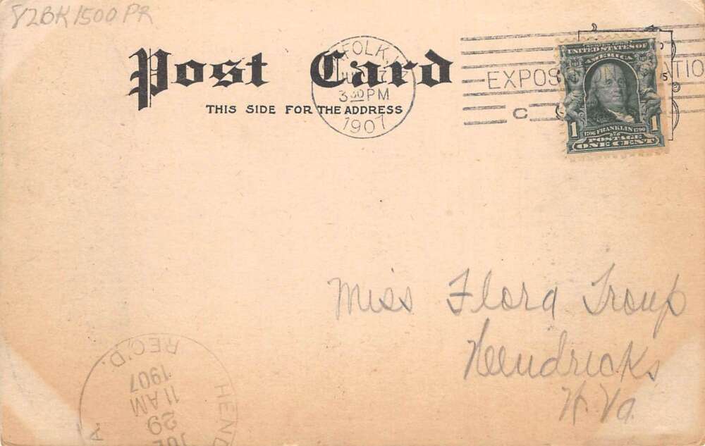 Lynchburg Virginia Biltrite Shoes Ad Capt John Smith Jamestown Postcard AA111756 - Image 2