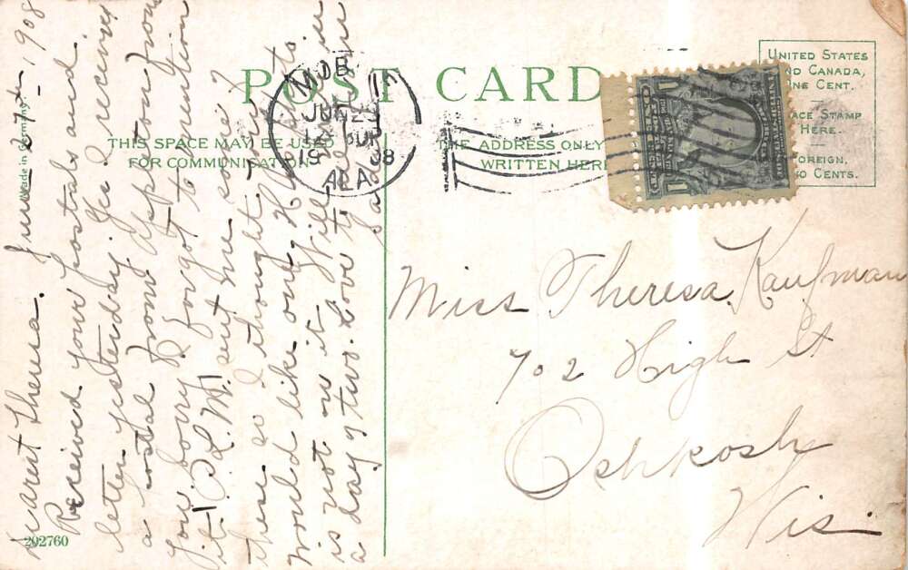 Mobile Alabma South Commerce St Mule Wagons Fruit Produce Postcard AA111771 - Image 2