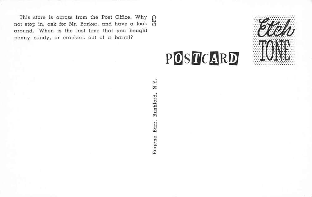 Houghton New York The Village Country Store, B/W Chrome, Vintage PC U26663 - Image 2