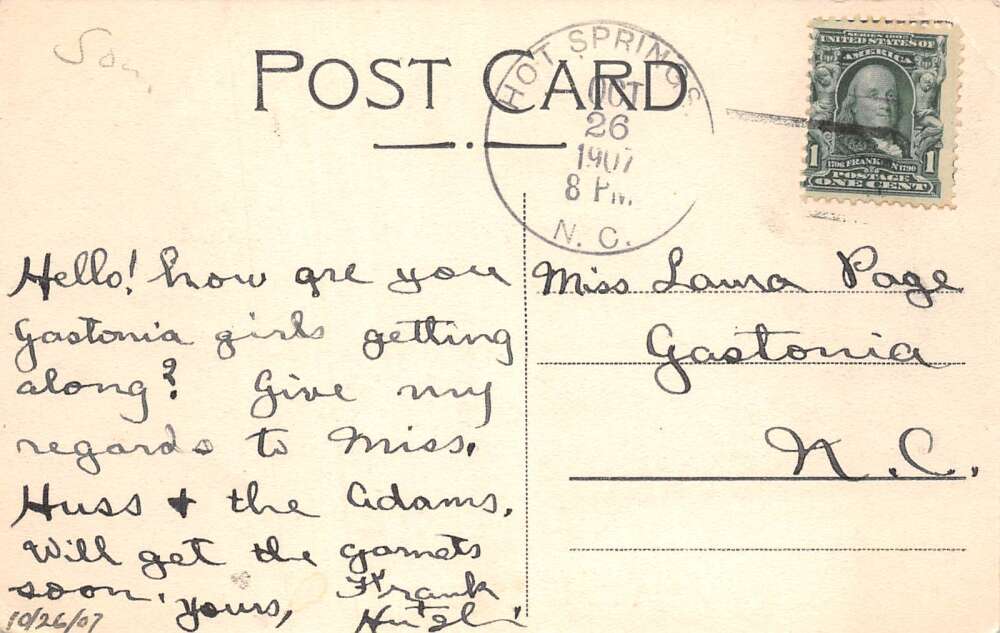 Hot Springs North Carolina Lime Kiln Curve Morning Train Postcard AA112136 - Image 2