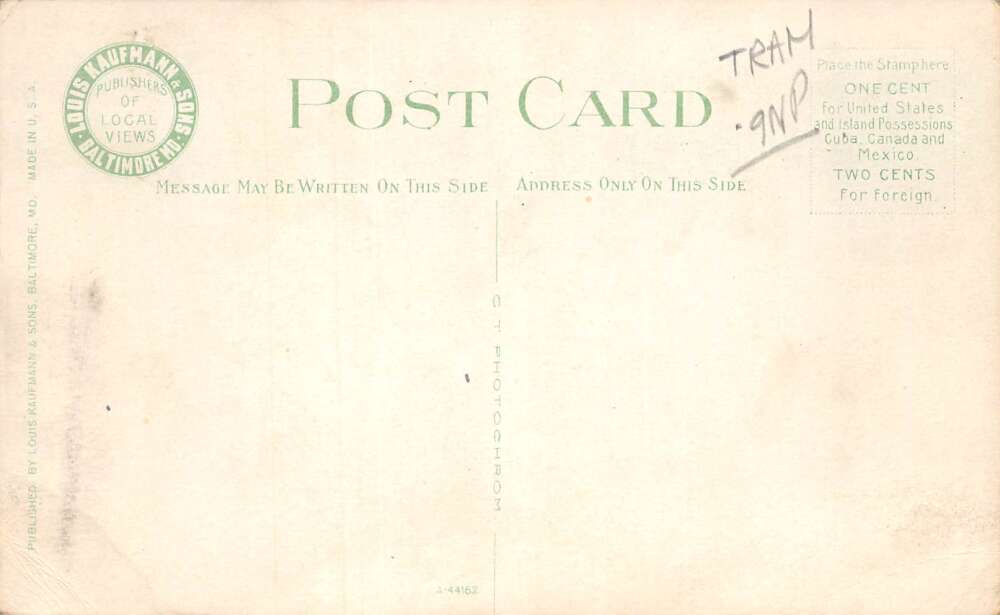 Newport News Virginia Washington Avenue at Night Trolley Postcard AA112155 - Image 2