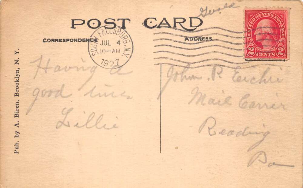 Fallsburg New York Railroad Train Station Depot Vintage Postcard AA112157 - Image 2