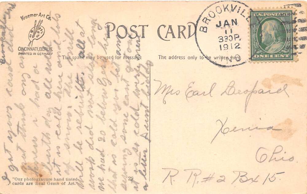 Greensburg Indiana Odd Fellows Home Vintage Postcard AA112179 - Image 2