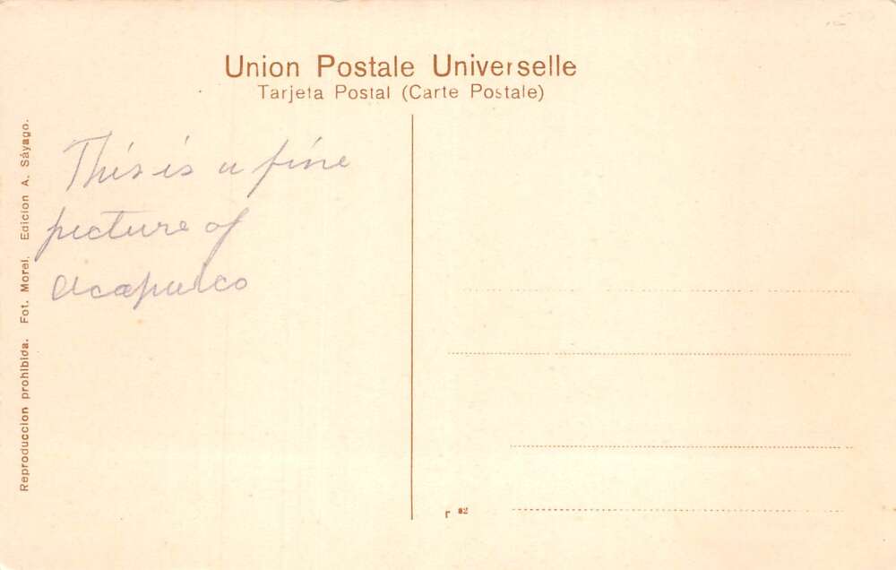 Acapulo Mexico Panoramic Birds Eye View Vintage Postcard AA112316 - Image 2