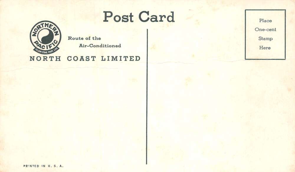 Northern Pacific Railroad Yellowstone Line North Coast Dining Car PC AA112454 - Image 2