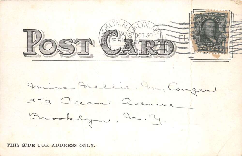 Brooklyn New York High School Erasmus Hall Vintage Postcard AA112483 - Image 2