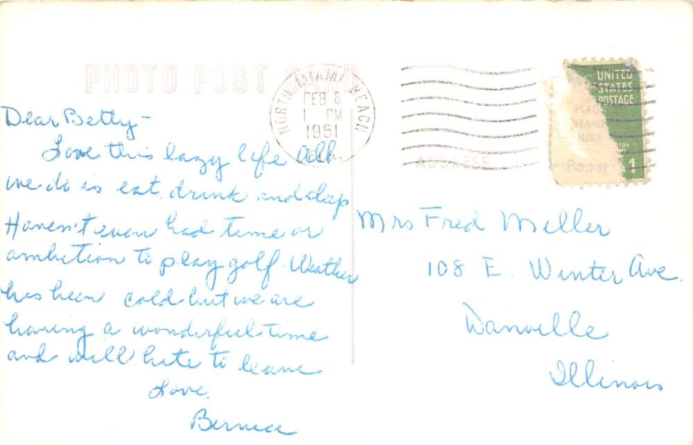 Miami Beach Florida Golden Strand Hotel Private Beach Real Photo PC AA112557 - Image 2