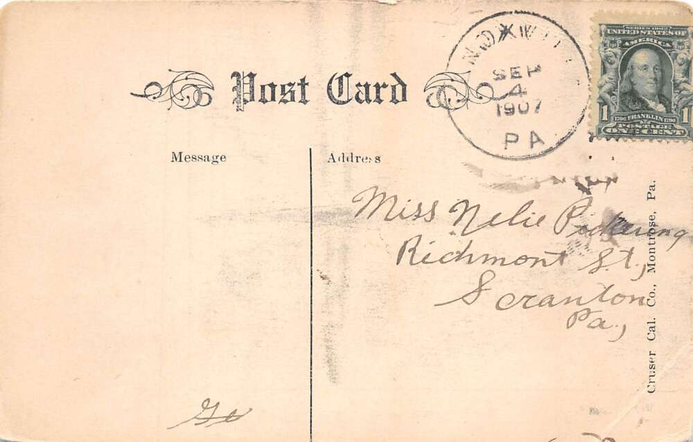 Lenoxville Pennsyvania Birds Eye View Looking West Vintage Postcard AA112560 - Image 2