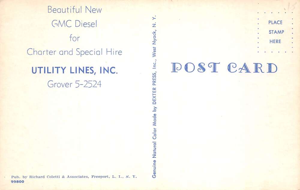 Ronkonkoma New York GMC Diesel Bus Vintage Postcard AA112568 - Image 2