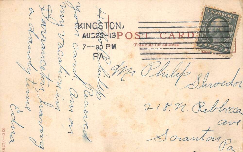 Harveys Lake Pennsylvania Street Car Station Vintage Postcard AA112320 - Image 2