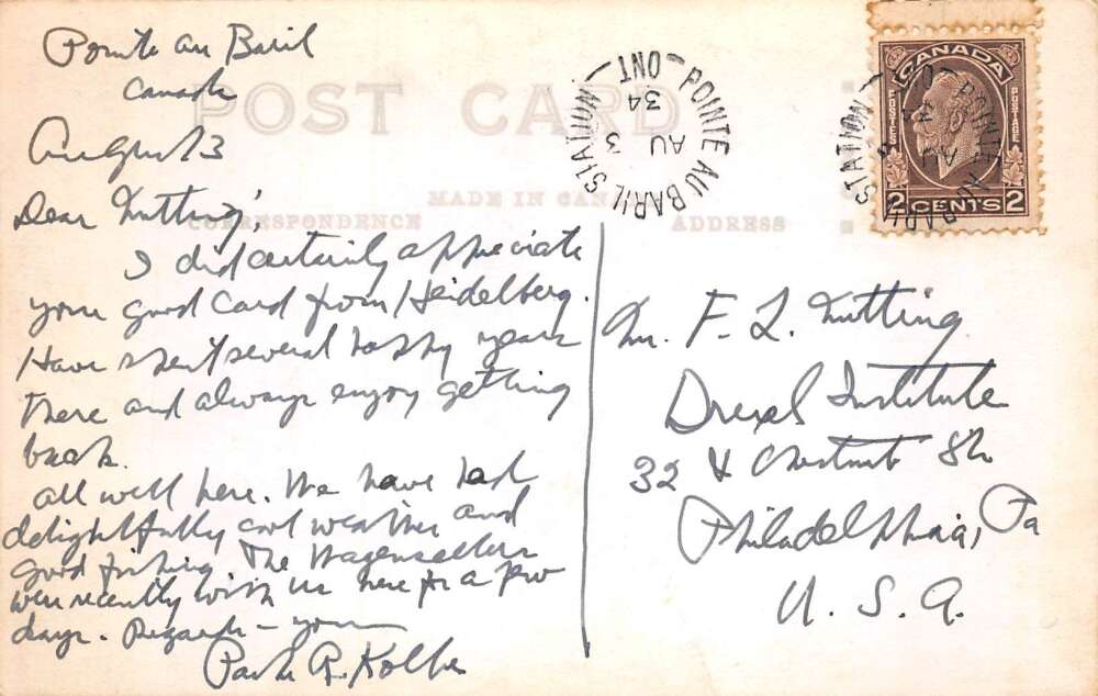 Pointe au Baril Canada Camp Cragorme Real Photo Vintage Postcard AA112350 - Image 2