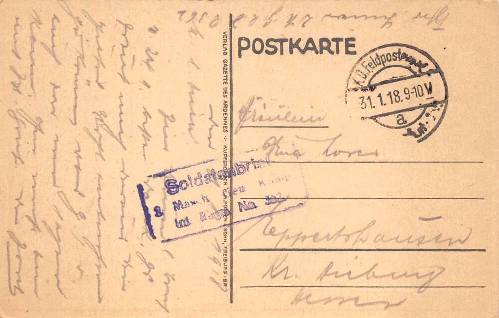 Stenay France St Marie School and Square Vintage Postcard AA112506 - Image 2