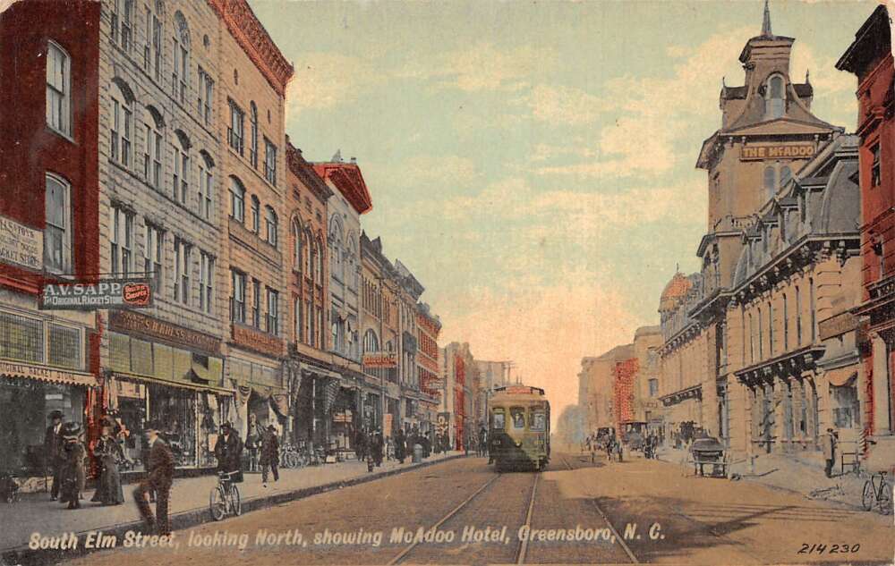 Greensboro North Carolina South Elm St., Trolley & McAdoo Hotel, PC U26982