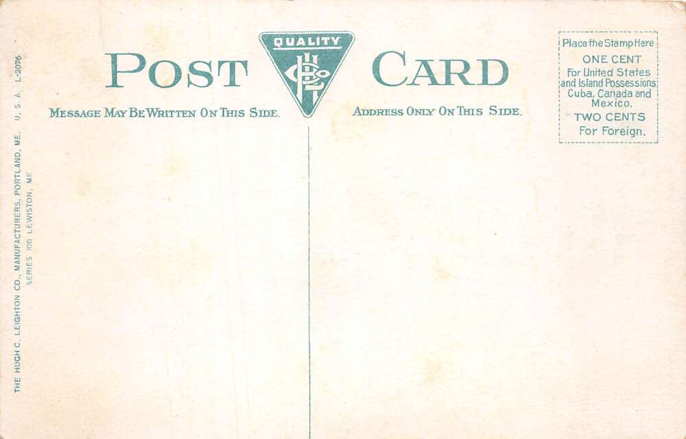 Lewiston Maine Rock Formations & Couple/Romance Scene, Vintage PC U26985 - Image 2