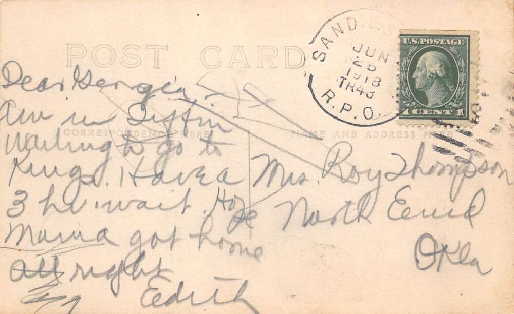 New Washington Ohio Lutheran Church, Real Photo Vintage Postcard U26996 - Image 2