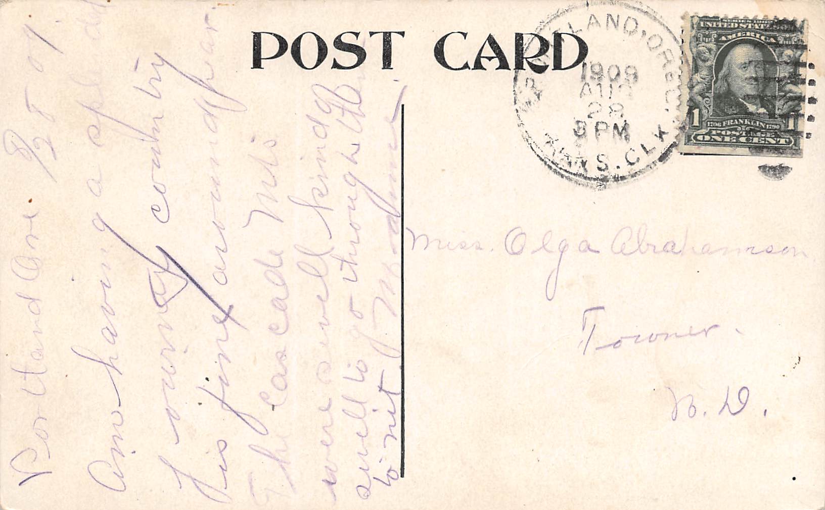 Whitefish Montana Great Northern Railroad, B/W Lithograph, Vintage PC U27012 - Image 2