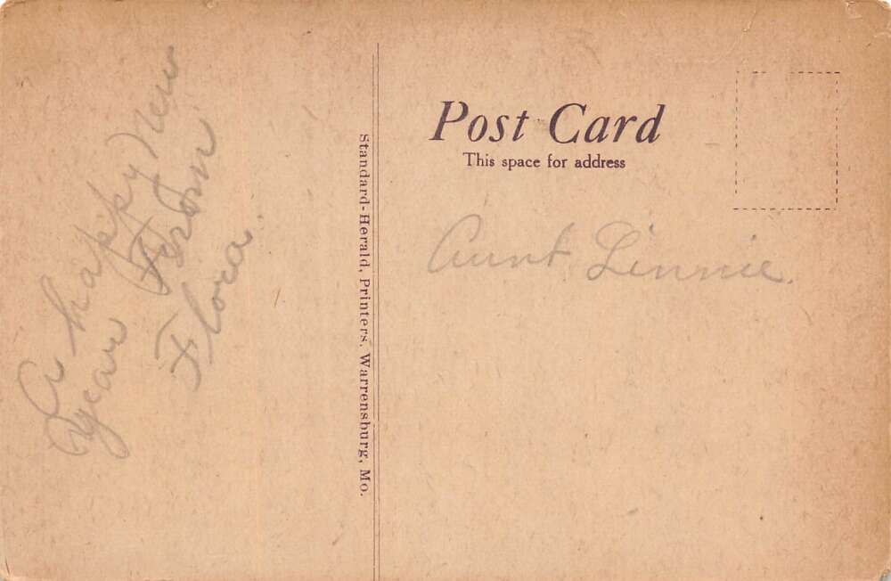 Warrensburg Missouri Catching The Trolley, Pertle Springs, Vintage PC U27040 - Image 2