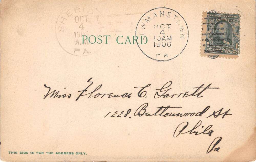 Mt. Gretna Pennsylvania, U27051, Narrow Gauge Engine & Bridge, Undivided Back, PC - Image 2