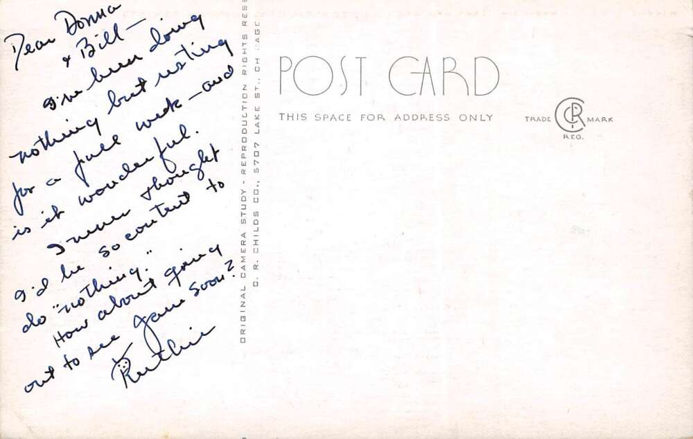 Paw Paw Lake Michigan Ellinee Pavilion & Village Inn Aerial View, PC U27072 - Image 2